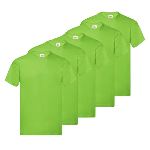 T-Shirt Fruit Of The Loom m/corta Lime