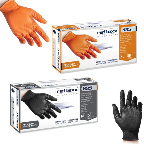 Guanti in Nitrile Spessorato con Grip Reflexx N85