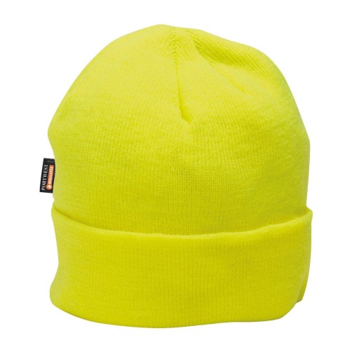 Cappellino di lana ad alta visibilità Giallo Rivestito in Microfibra