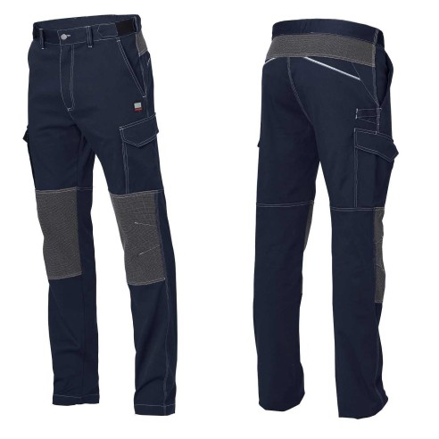 Pantaloni da Lavoro Slim Fit Elasticizzati Siggi Montreal Colore Blu