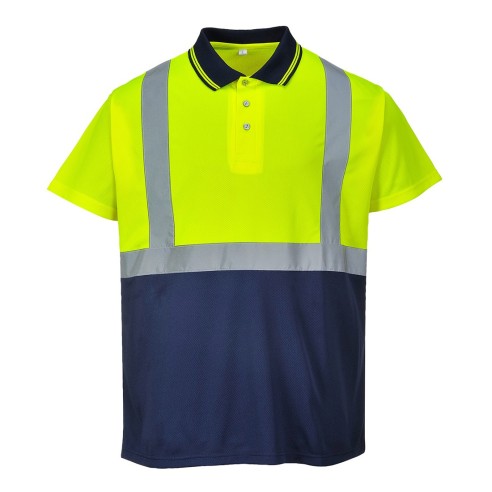 Abbigliamento da Lavoro | Polo Ad Alta Visibilita' Giallo/Navy