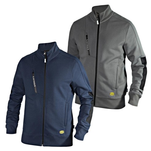 Felpa da Lavoro Diadora LightWork  Full Zip | Steel Grey